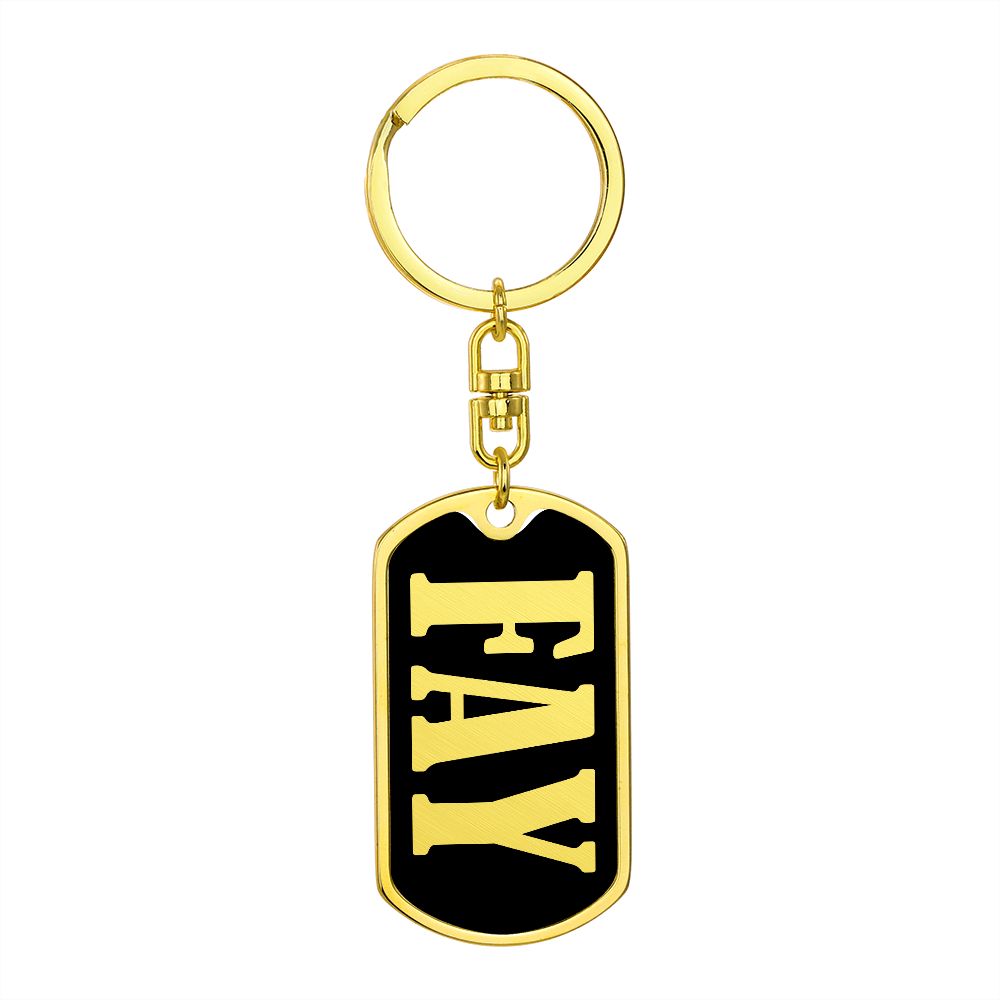 Fay v02 - Luxury Dog Tag Keychain