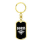 Doris v03a - Luxury Dog Tag Keychain