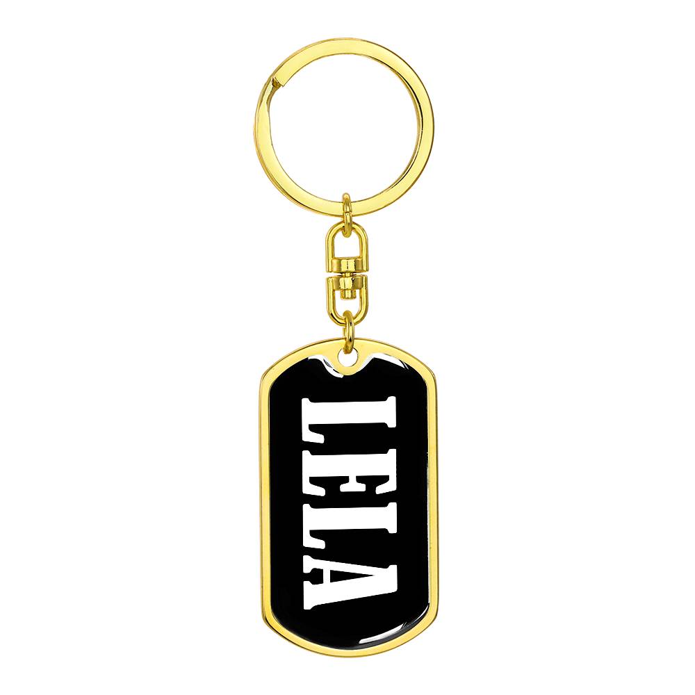 Lela v03 - Luxury Dog Tag Keychain