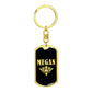 Megan v02a - Luxury Dog Tag Keychain