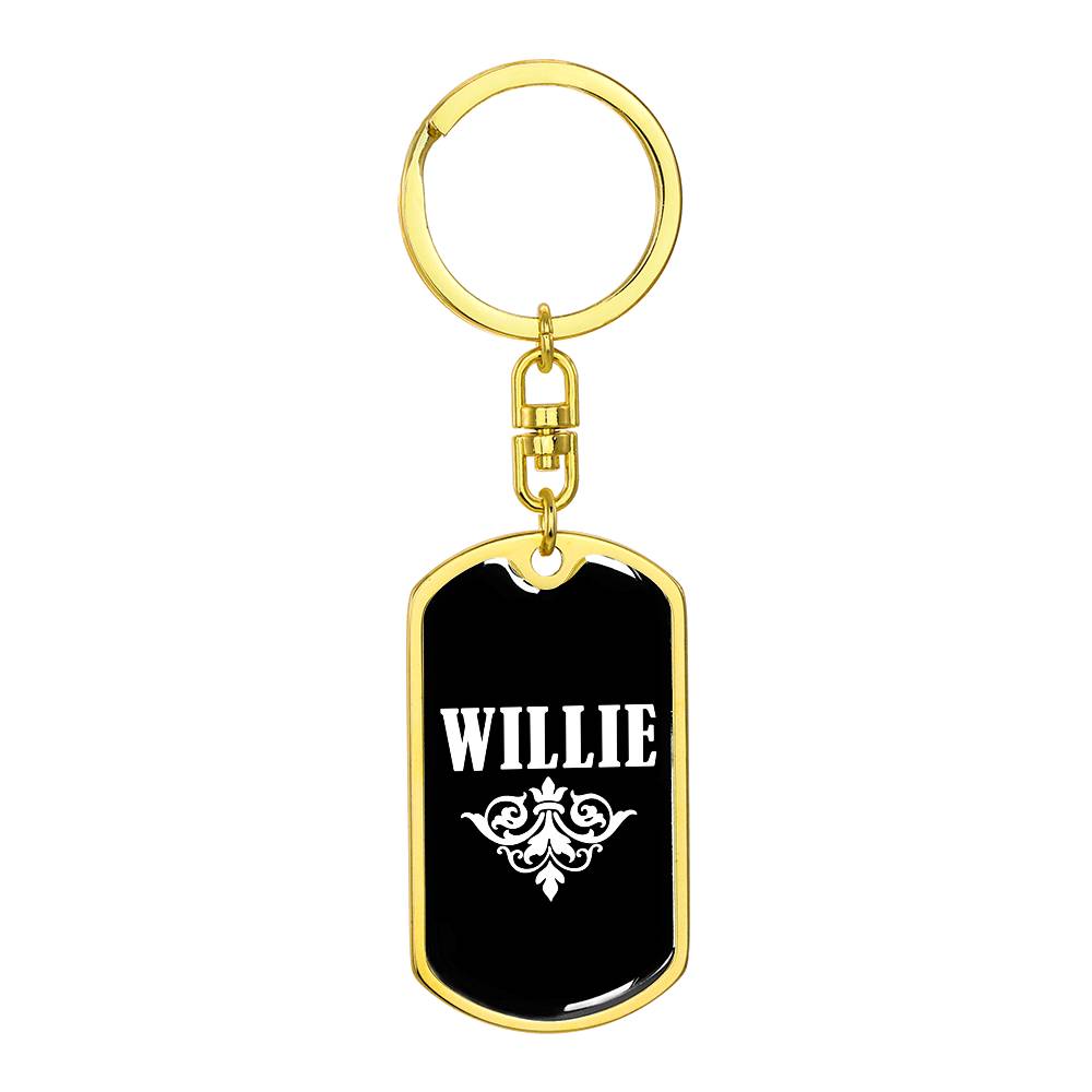 Willie v03a - Luxury Dog Tag Keychain