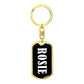 Rosie v01w - Luxury Dog Tag Keychain