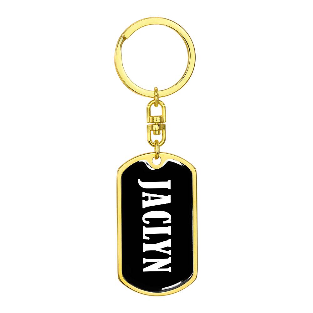 Jaclyn v03 - Luxury Dog Tag Keychain