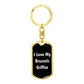 Love My Brussels Griffon v6 - Luxury Dog Tag Keychain