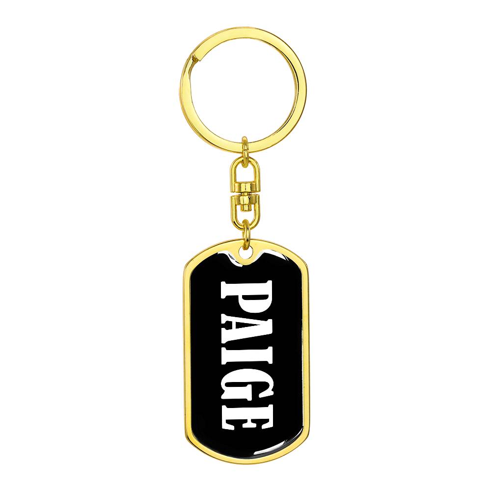 Paige v03 - Luxury Dog Tag Keychain
