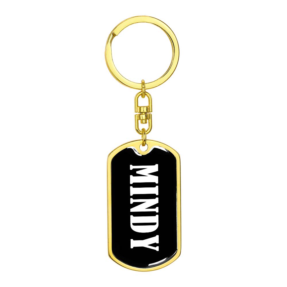 Mindy v03 - Luxury Dog Tag Keychain