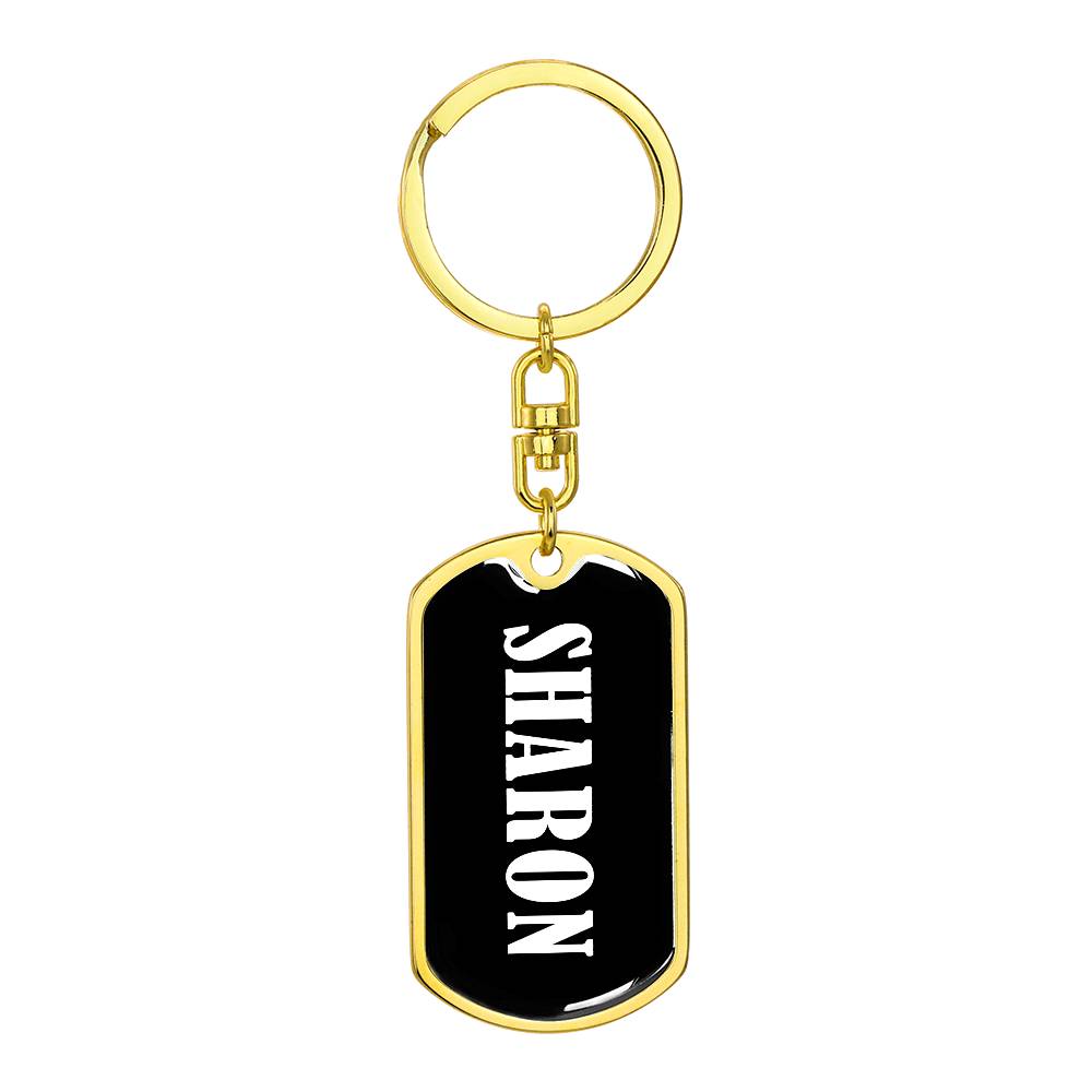 Sharon v01w - Luxury Dog Tag Keychain