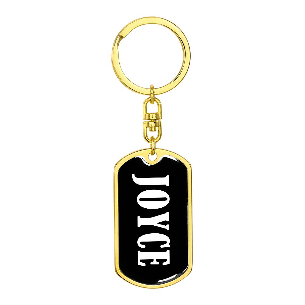 Joyce v01w - Luxury Dog Tag Keychain