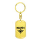 Melinda v01a - Luxury Dog Tag Keychain
