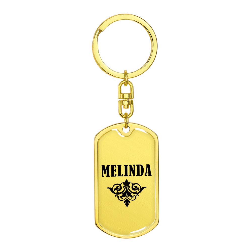 Melinda v01a - Luxury Dog Tag Keychain
