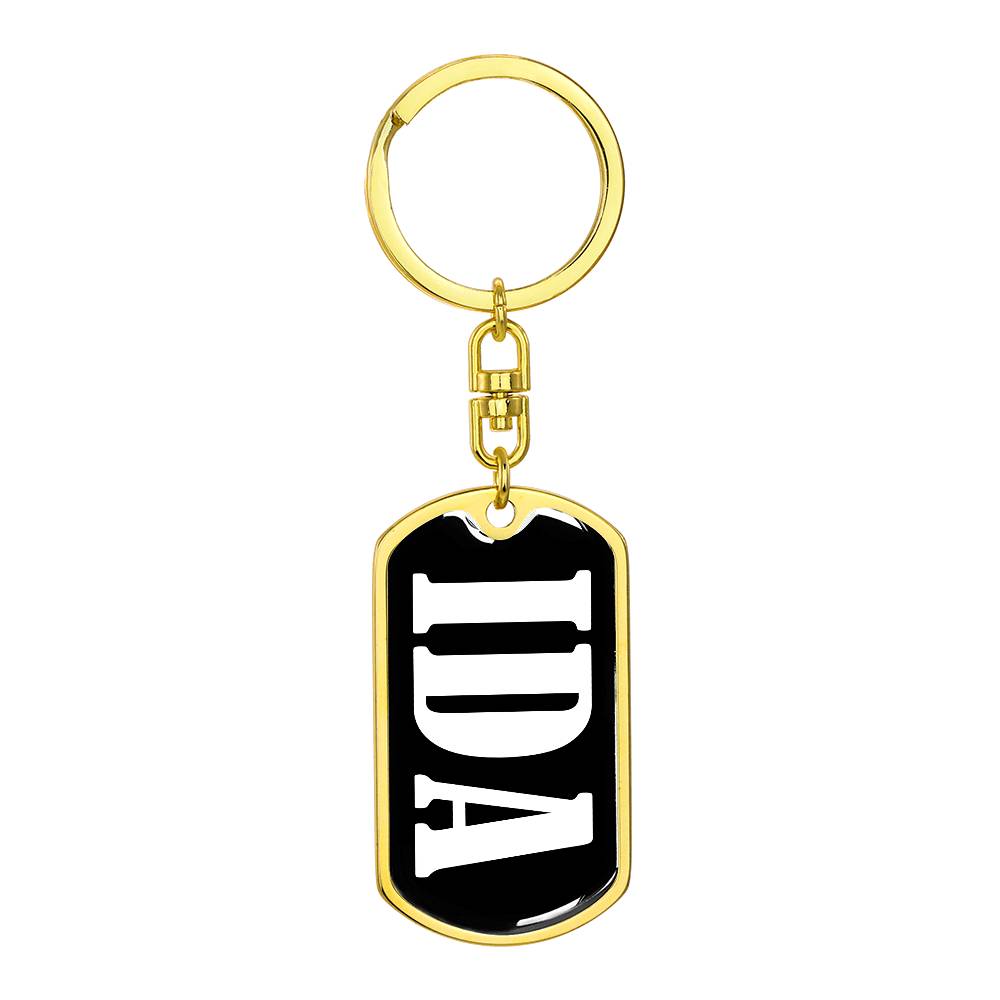 Ida v01w - Luxury Dog Tag Keychain