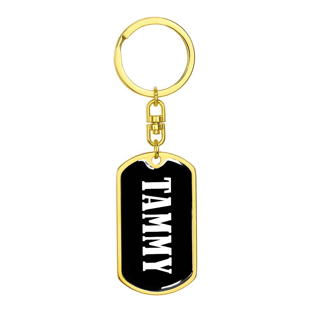Tammy v01w - Luxury Dog Tag Keychain