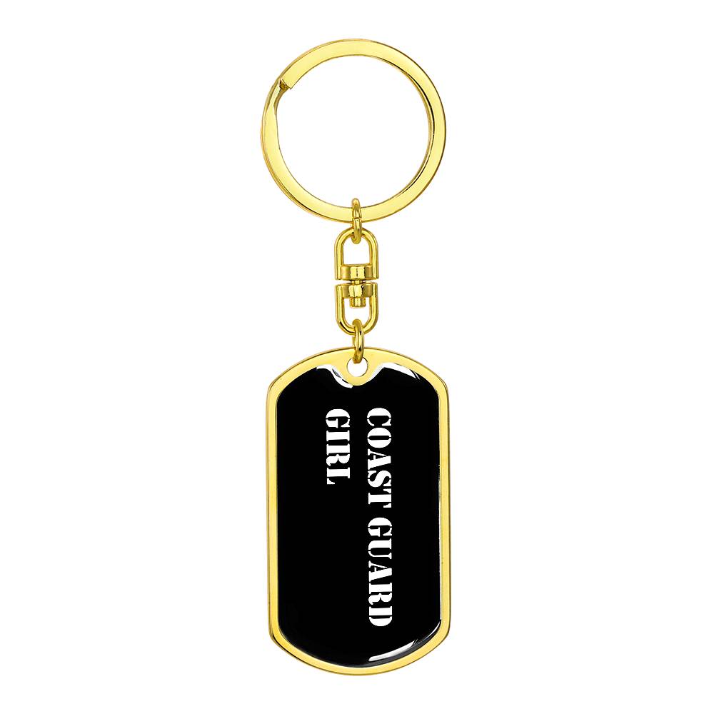 Coast Guard Girl v3 - Luxury Dog Tag Keychain