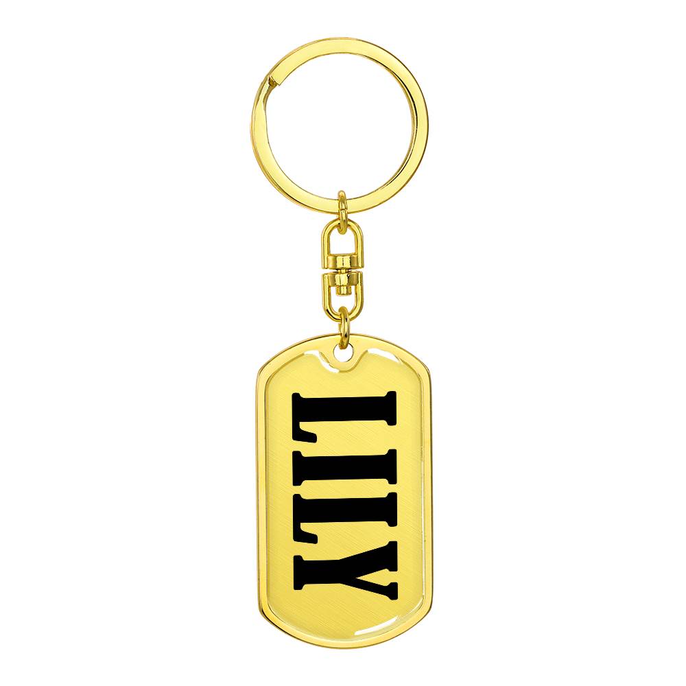 Lily v01 - Luxury Dog Tag Keychain