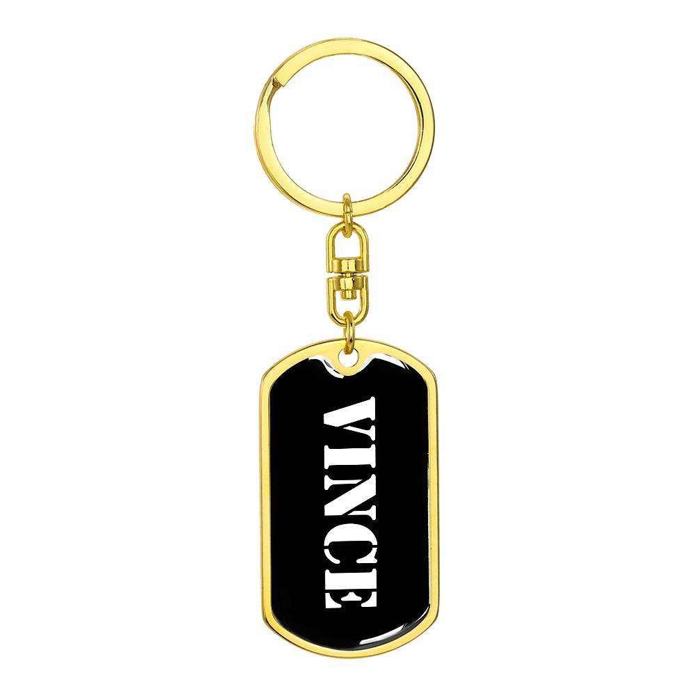 Vince v3 - Luxury Dog Tag Keychain