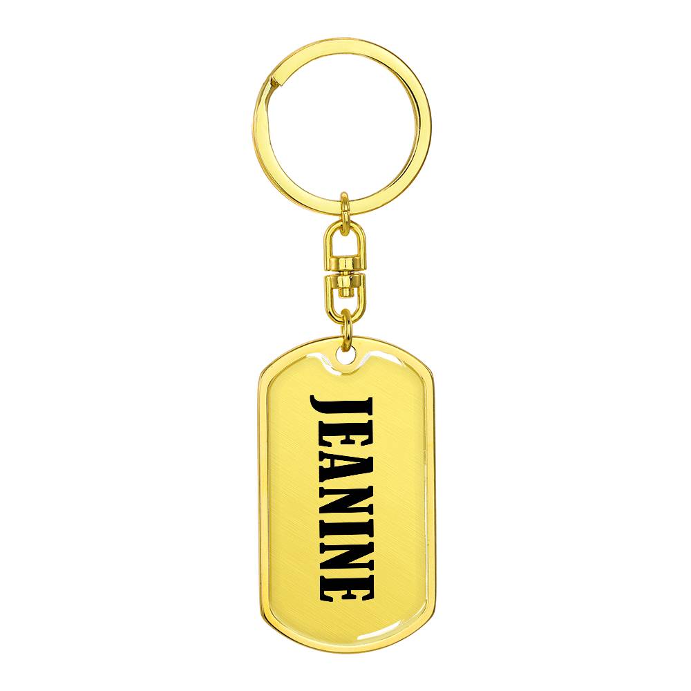 Jeanine v01 - Luxury Dog Tag Keychain