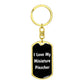 Love My Miniature Pinscher v6 - Luxury Dog Tag Keychain