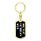 Military Veteran's Wife v3 - Luxury Dog Tag Keychain