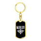 Kelly v03a - Luxury Dog Tag Keychain