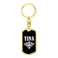 Tina v03a - Luxury Dog Tag Keychain