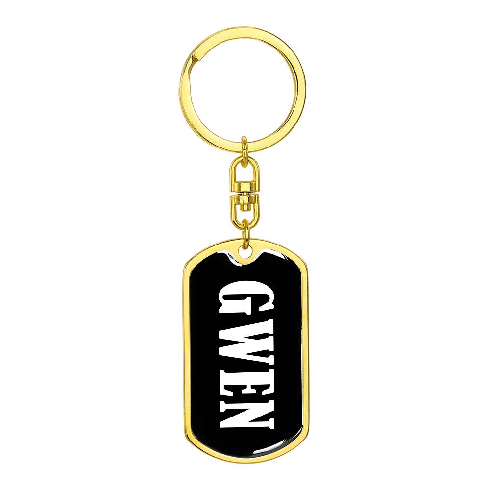 Gwen v03 - Luxury Dog Tag Keychain