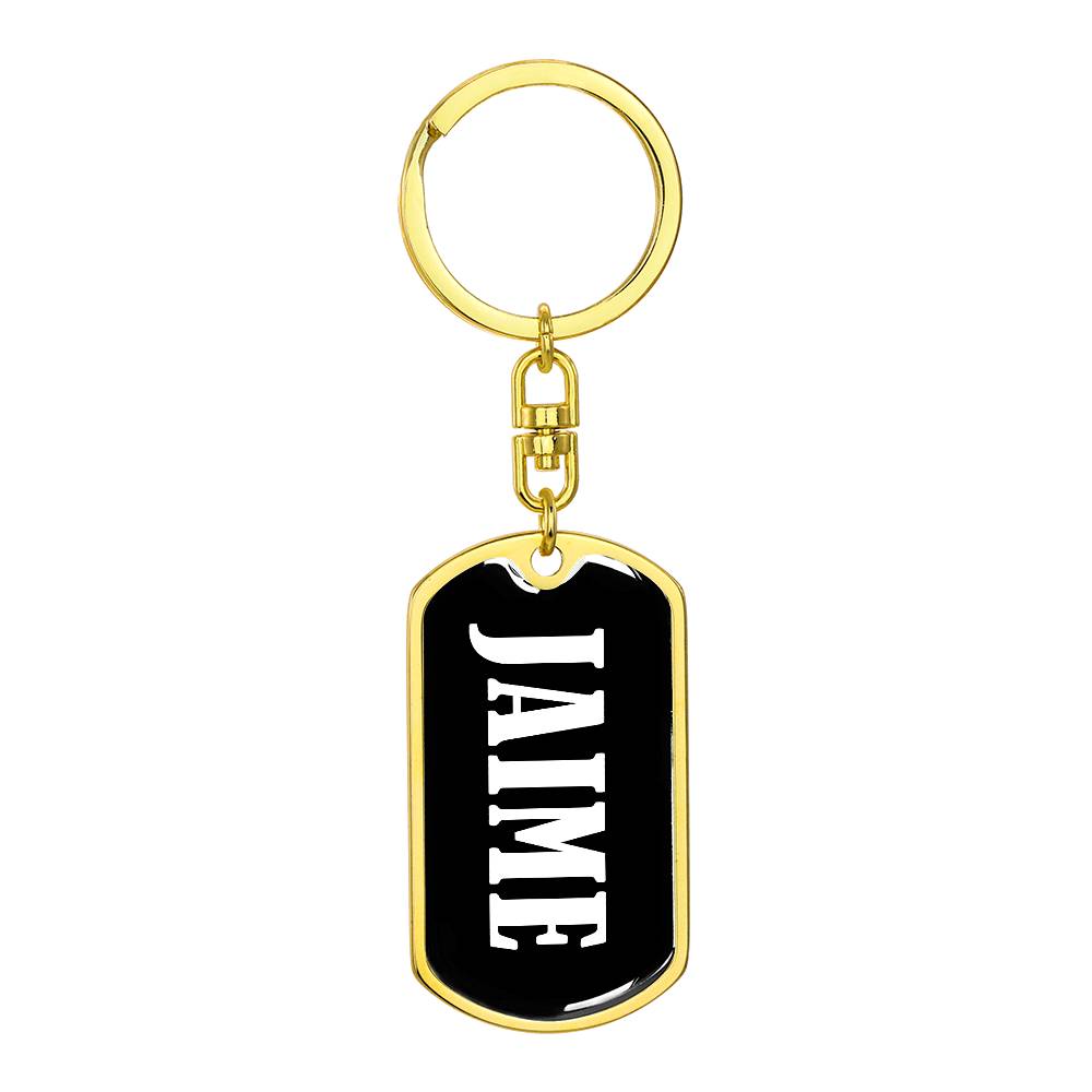 Jaime v03 - Luxury Dog Tag Keychain