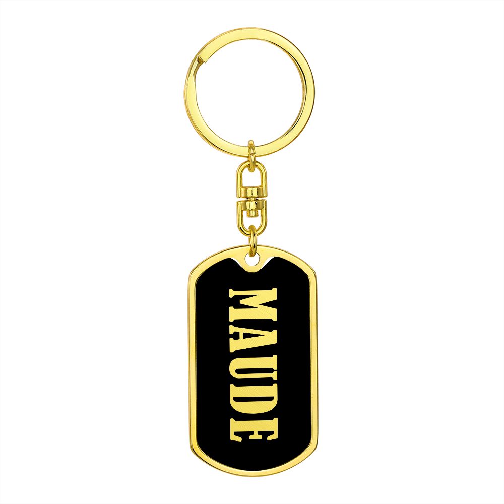 Maude v02 - Luxury Dog Tag Keychain