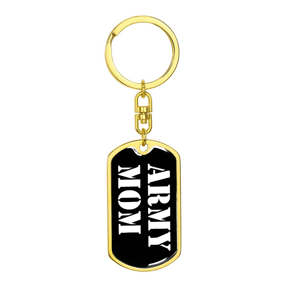 Army Mom v3 - Luxury Dog Tag Keychain
