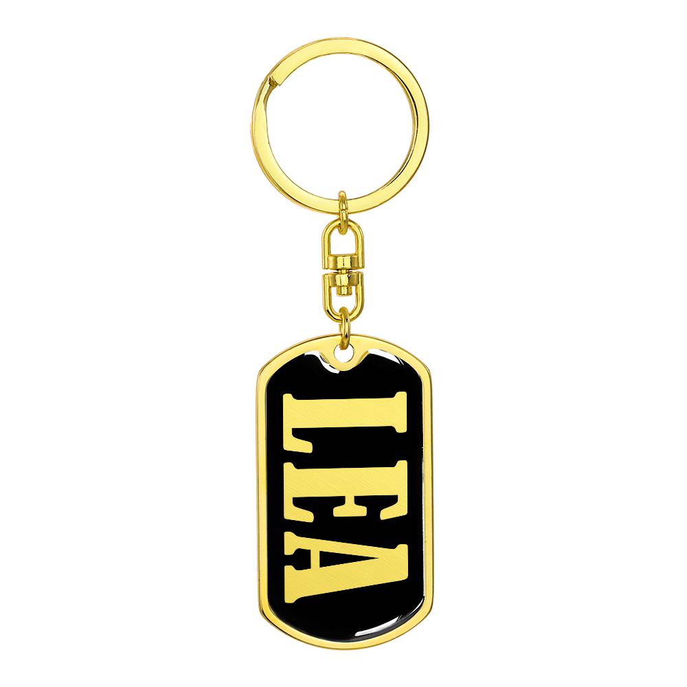 Lea v02 - Luxury Dog Tag Keychain