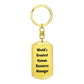 World's Greatest Human Resource Manager - Luxury Dog Tag Keychain