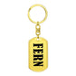 Fern v01 - Luxury Dog Tag Keychain