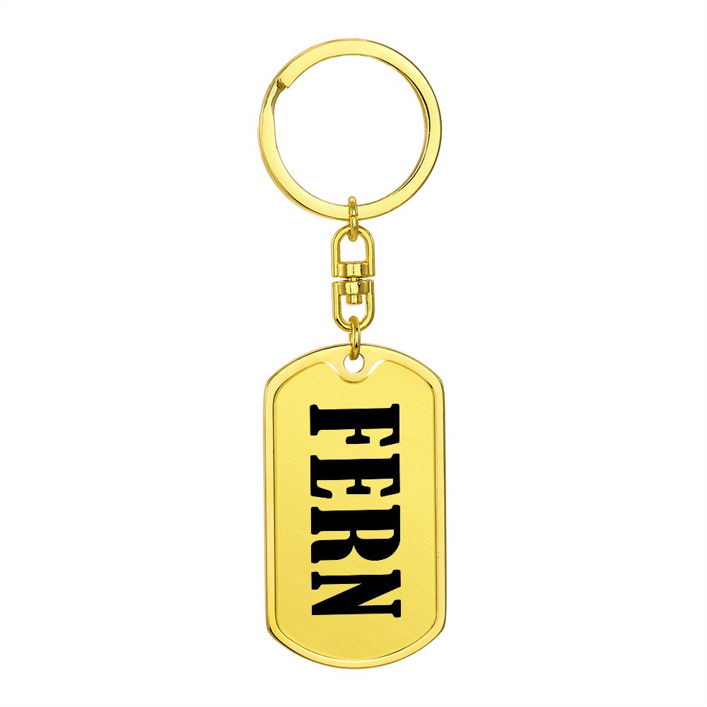 Fern v01 - Luxury Dog Tag Keychain