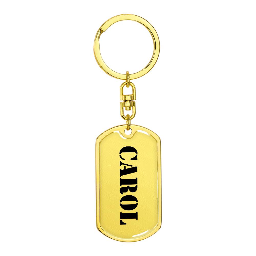 Carol - Luxury Dog Tag Keychain