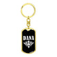 Dana v03a - Luxury Dog Tag Keychain