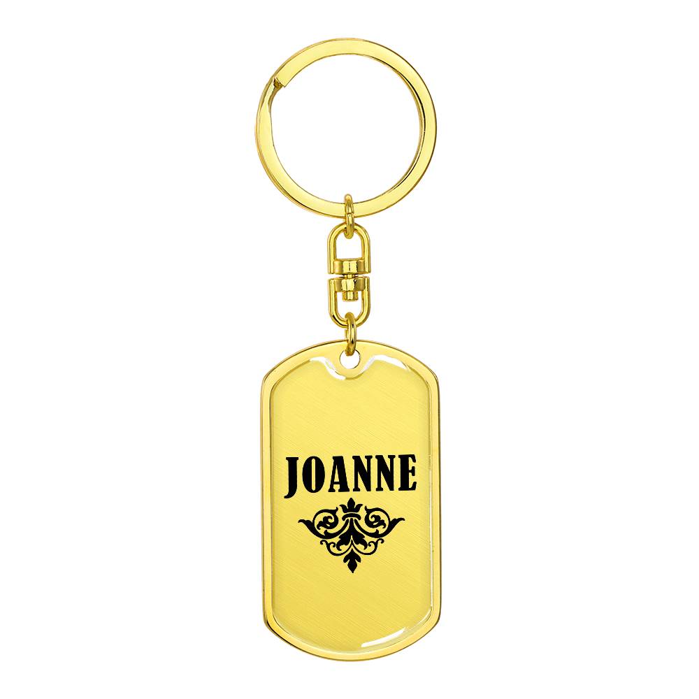 Joanne v01a - Luxury Dog Tag Keychain