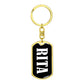 Rita v01w - Luxury Dog Tag Keychain