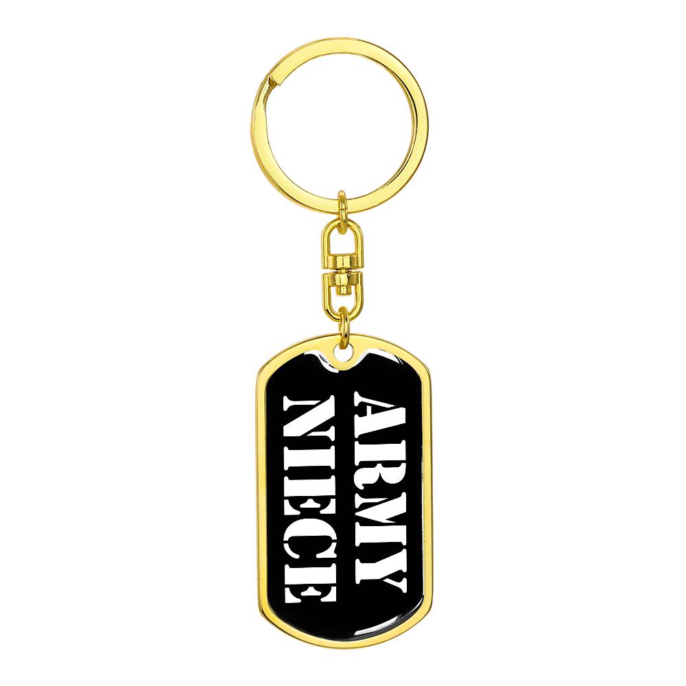 Army Niece v3 - Luxury Dog Tag Keychain