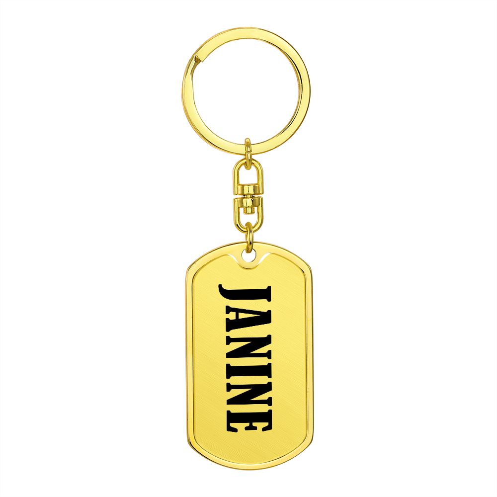 Janine v01 - Luxury Dog Tag Keychain