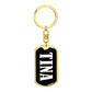Tina v01w - Luxury Dog Tag Keychain