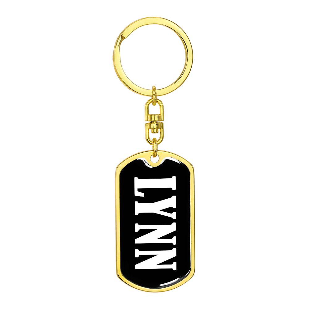 Lynn v01w - Luxury Dog Tag Keychain