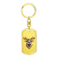 Funny Reindeer Face 01 - Luxury Dog Tag Keychain