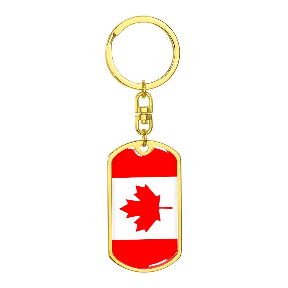 Canadian Flag - Luxury Dog Tag Keychain
