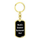 World's Greatest Restaurant Host v3 - Luxury Dog Tag Keychain