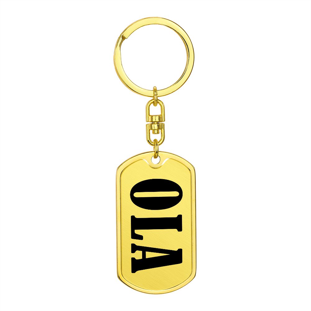 Ola v01 - Luxury Dog Tag Keychain