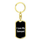Love My Samoyed v6 - Luxury Dog Tag Keychain