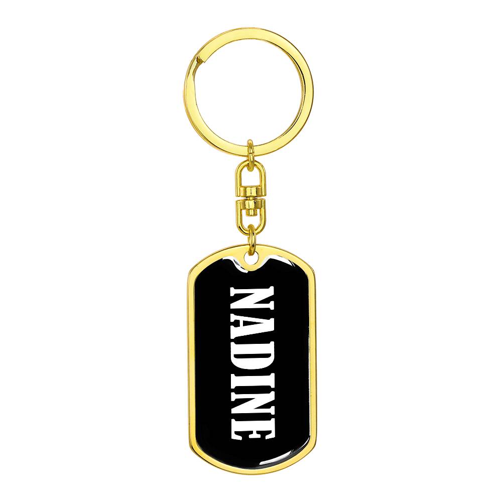 Nadine v01w - Luxury Dog Tag Keychain
