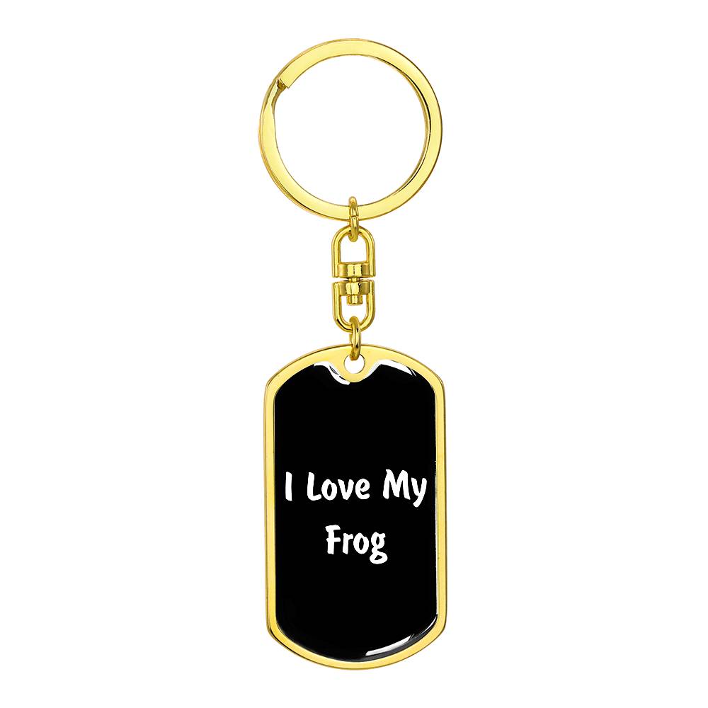 Love My Frog v3 - Luxury Dog Tag Keychain