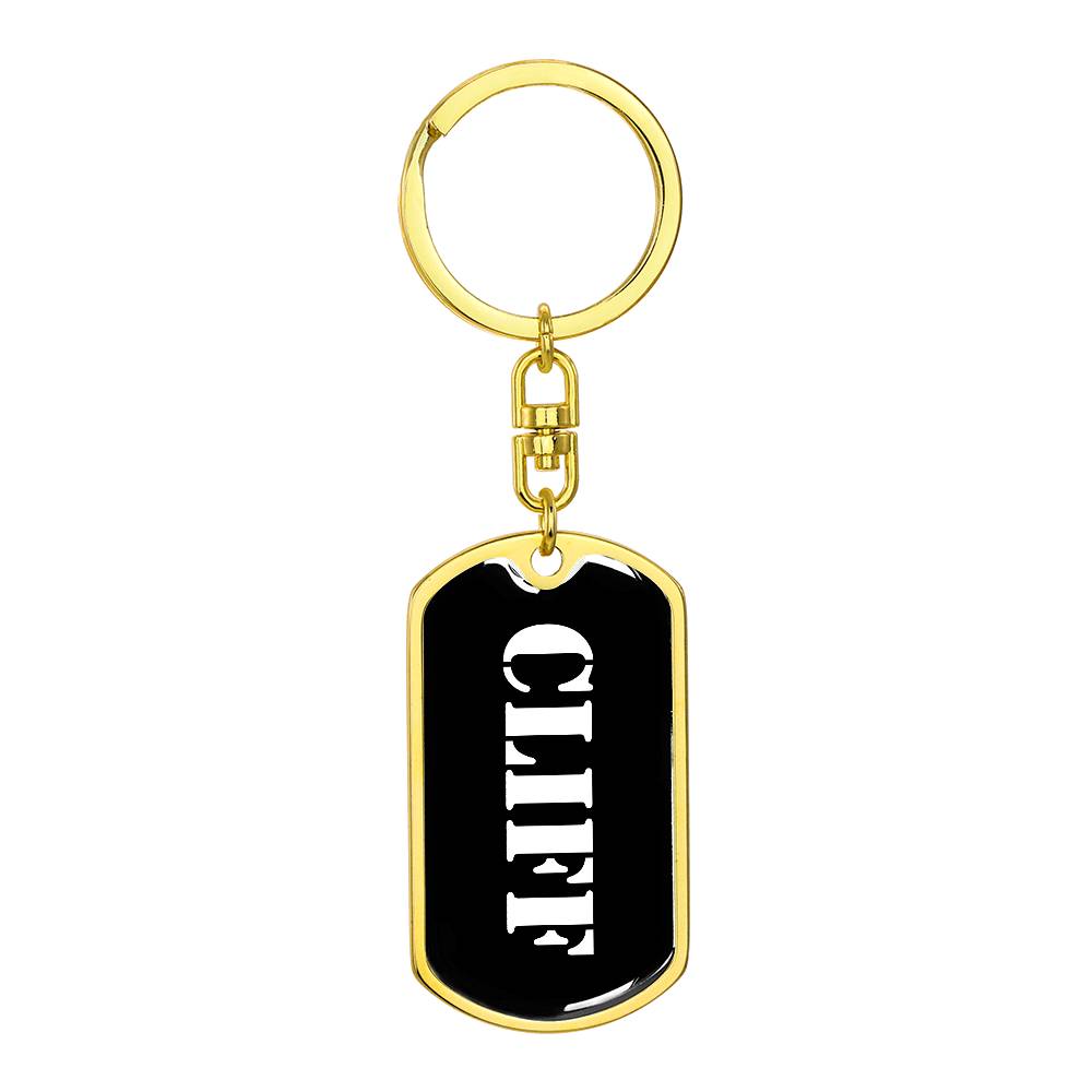 Cliff v2 - Luxury Dog Tag Keychain