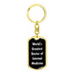 World's Greatest Doctor of Internal Medicine v3 - Luxury Dog Tag Keychain