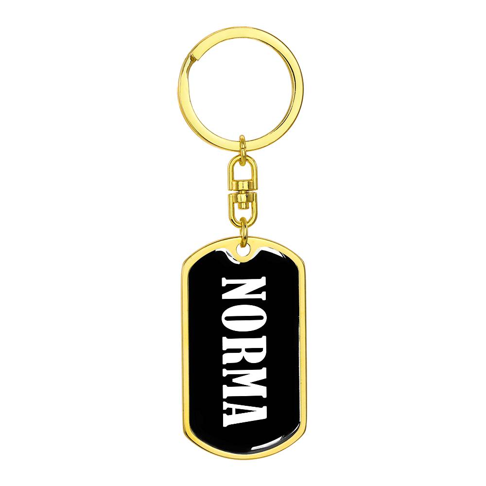 Norma v01w - Luxury Dog Tag Keychain